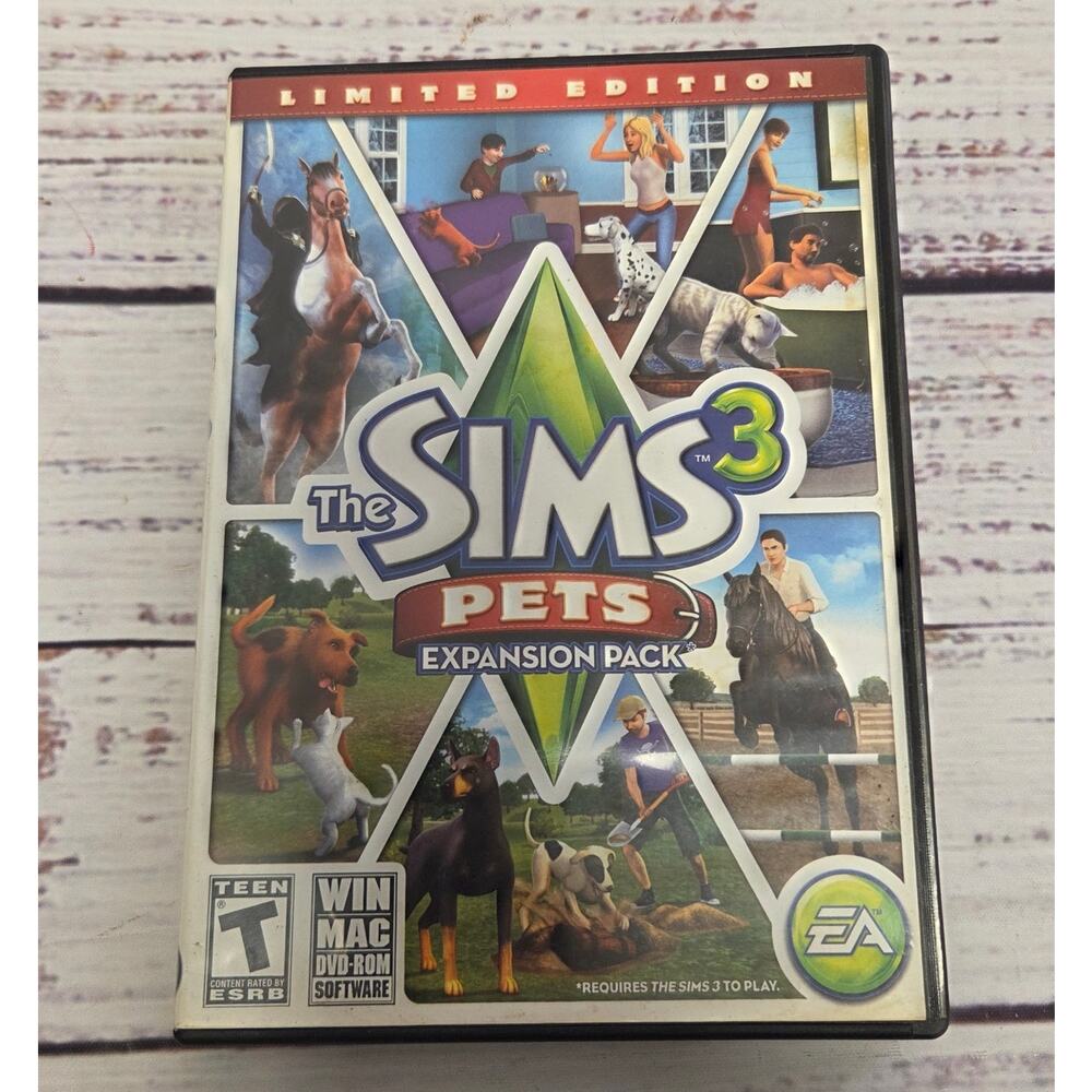 The Sims 3 Pets Expansion Pack Limited Edition PC Mac Complete Untested